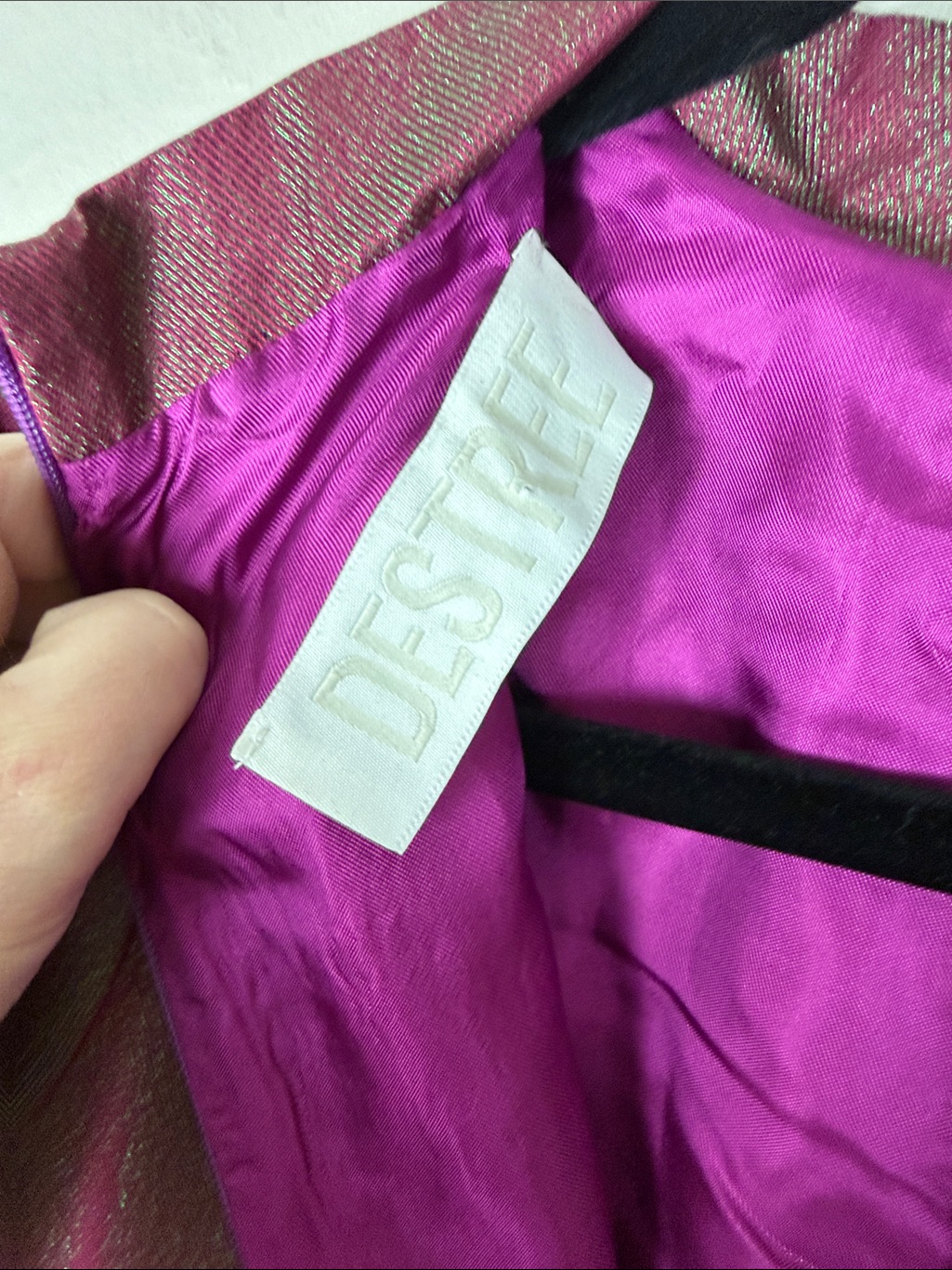 Destree Keith Pink And Green Metallic Finish Midi Dress — image 8 of 8